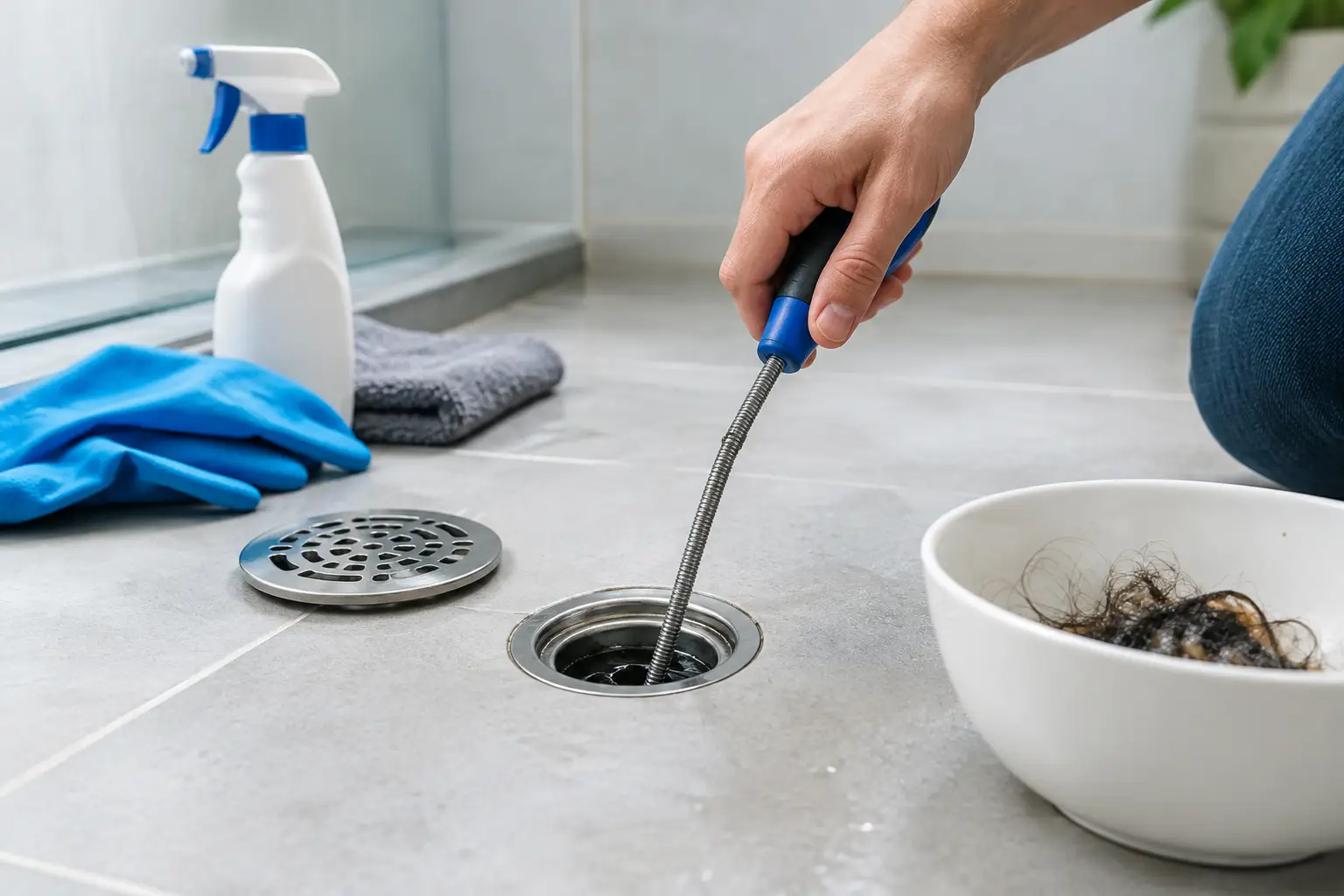 How to Clear a Shower Drain Clog Safely